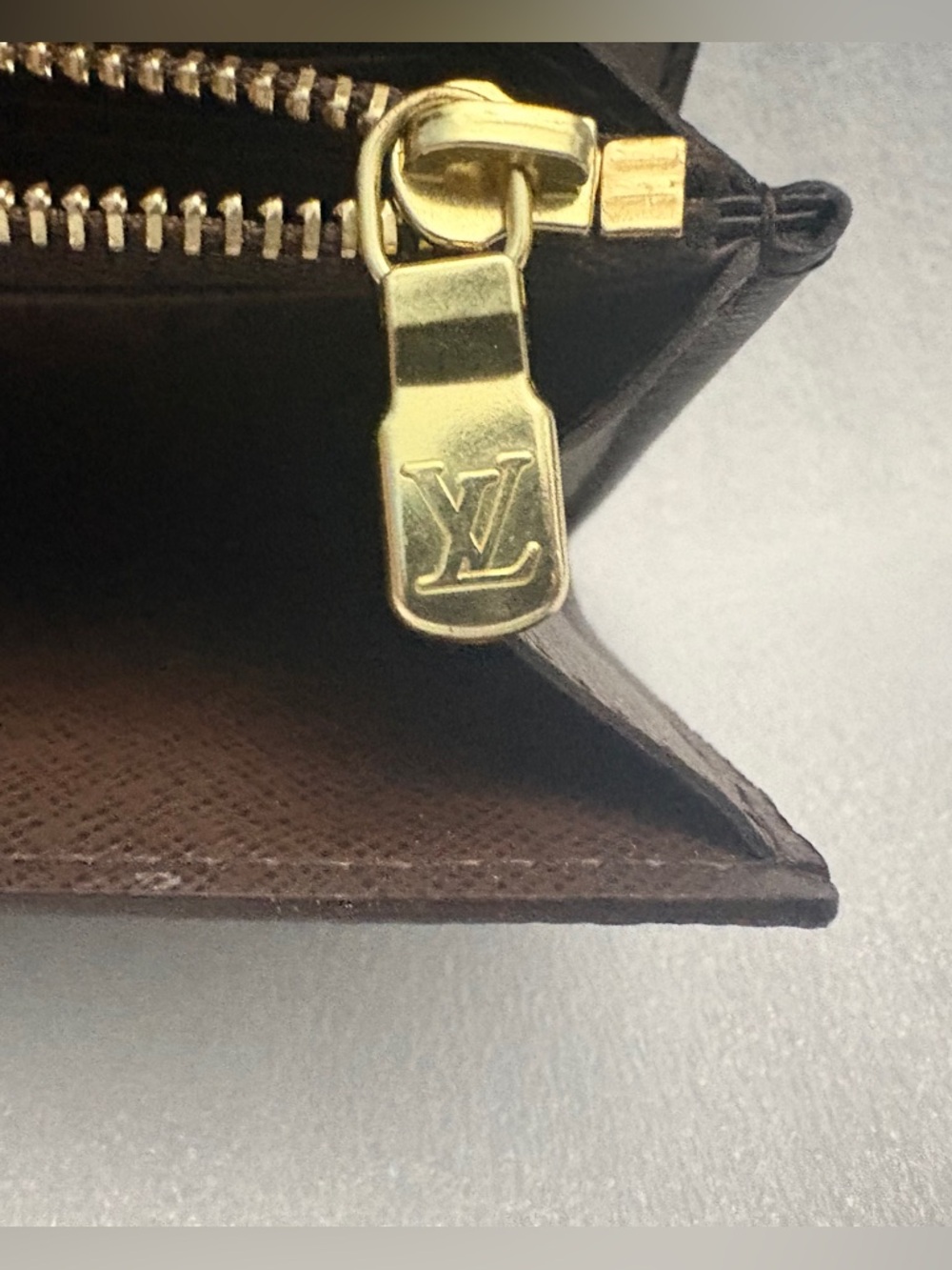 Louis Vuitton Damier Ebene Sarah Wallet Brown Canvas Long Wallet Snap Flap - Picture 4 of 11